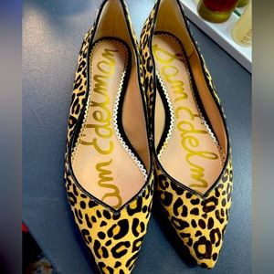 Sam Edelman pony hair leopard print flats